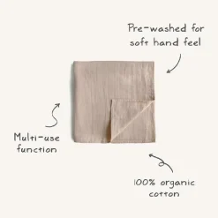 Mushie Swaddle Cognac