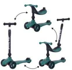 My Hood Kick'n'Ride 3i1 - Mørkegrøn