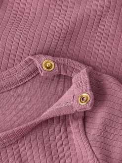 Name It Langærmet rib body. str. 56-92 - Mørk Rosa