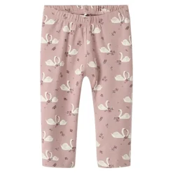 Name It Leggins med svane print, str. 56-92