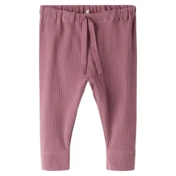 Name It Rib bukser, str. 56-92 - Mørk Rosa