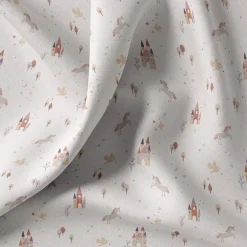 NM baby sengelinned, dess. 1193 små enhjørning og slotte