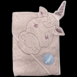 NM Badeslag mauve m/ baby enhjørning str. 75x75 cm.