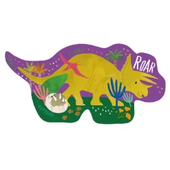 Puslespil m. formet motiv & æske 12 brikker - Dino