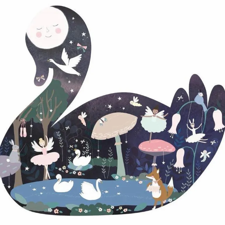 Puslespil m. formet motiv & æske 40 brikker - Enchanted