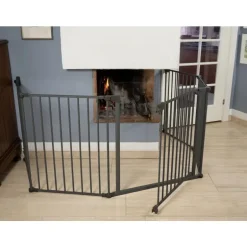 Safe & Care - Skruemonteret sikkerhedsgitter - 90-330 cm - GRÅ