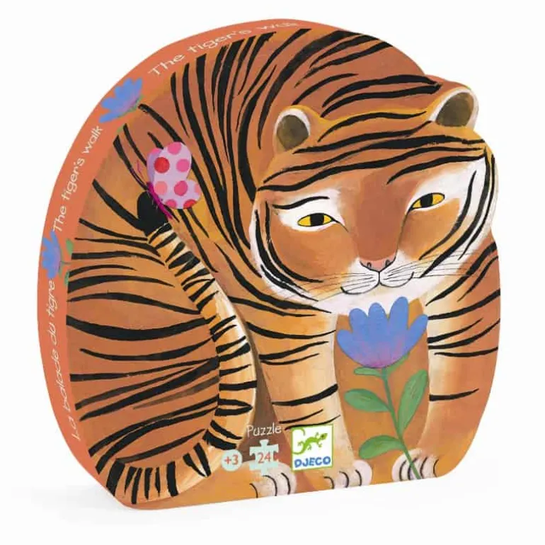Silhuet puslespil - Tiger - 24 brikker