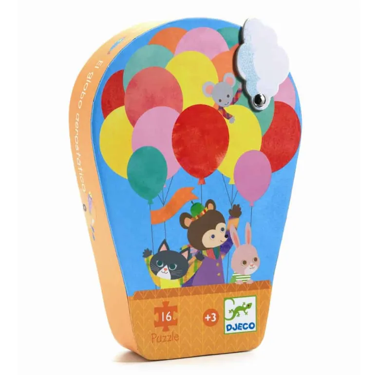 Silhuetpuslespil - Luftballon - 16 brikker