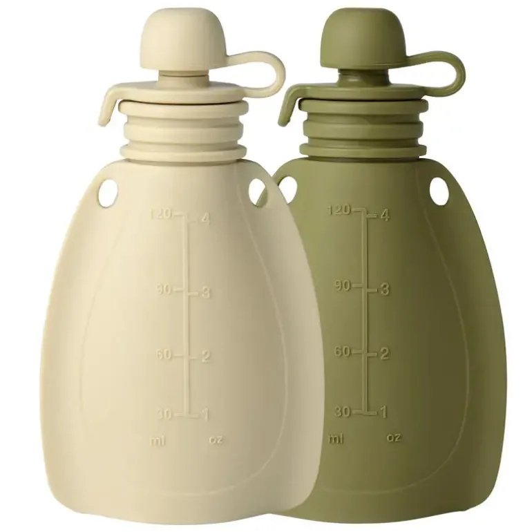 Smoothie flaske 2 pak - Beige/ Moss green