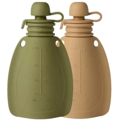 Smoothie flaske 2 pak - Moss green/ Caramel