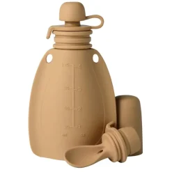 Smoothie flaske m/ske og beskyttelseskappe - Caramel