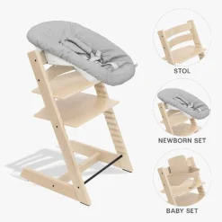 Stokke Tripp Trapp Bundle - Højstol, Babyset og Newborn - Natur