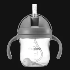 Sugerørskop Tritan 220ml - grå