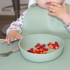 Tiny Tot Silikone Skål Støvet Grøn